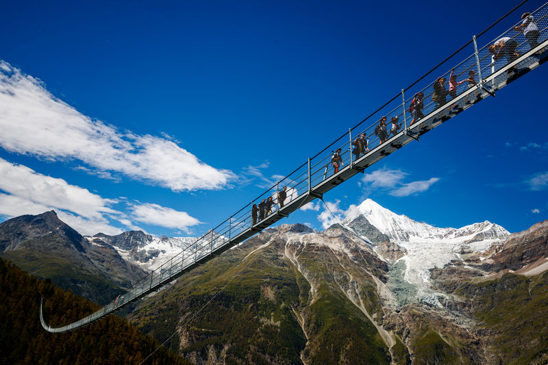 The Charles Kuonen Suspension Bridge, Switzerland